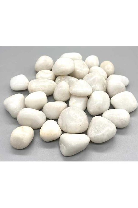 White Agate Tumbled Stones - 1 lb - Calming & Grounding Crystals