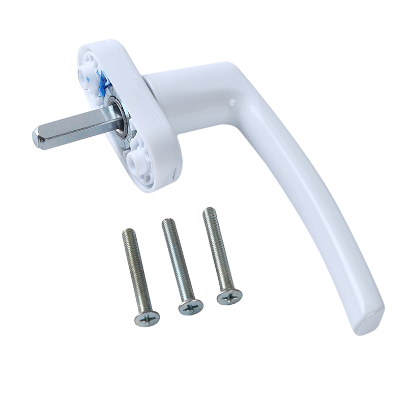 White Aluminum Alloy Window Handle with Locks Universal Door Handle Key Locking for Double