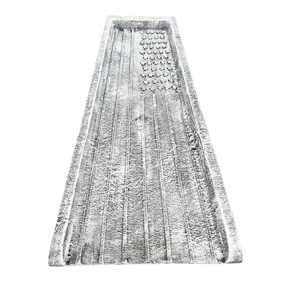 White American Flag 24-in Cast Aluminum Downspout Gutter Splash Block