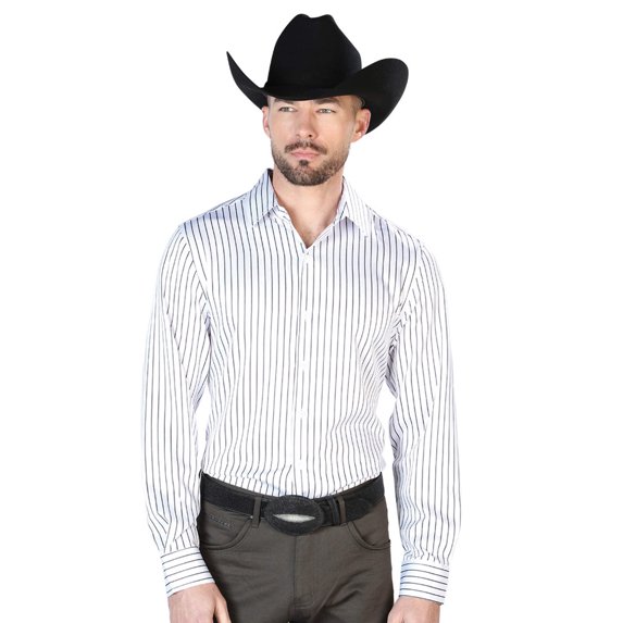 White And Black Casual Long Sleeve Shirt 43926