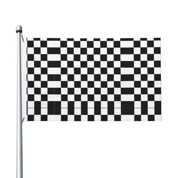Checkerboard Flag Flag 3x5ft Double-Sided Printing Indoor/Outdoor Decorative Banner National Flag