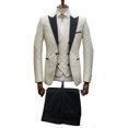 thumbnail image 1 of White And Gold Tuxedo - White And Gold Prom Suit - Wedding Tuxedo, 1 of 2