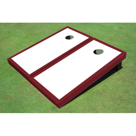 White And Maroon Matching Border Set