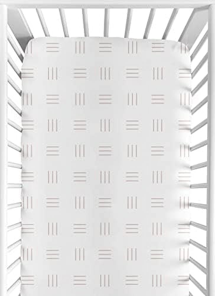 White And Mudcloth Girl Fitted Crib Sheet Baby Or Toddler Bed Nursery