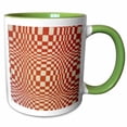 thumbnail image 1 of 3drose, White and Red Optical Illusion, 11oz Two-tone Green Mug, 1 of 6