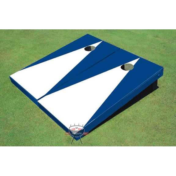 White And Royal Matching No Stripe Triangle Set