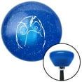 thumbnail image 1 of White Angry Meme Blue Retro Metal Flake Shift Knob with M16 x 1.5 Insert Shifter Brody, 1 of 1