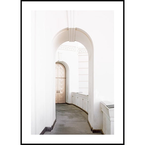 White Architecture Door Poster Wall Art, Modern Wall Decor For Living Room Bedroom, 16x24 UNFRAMED