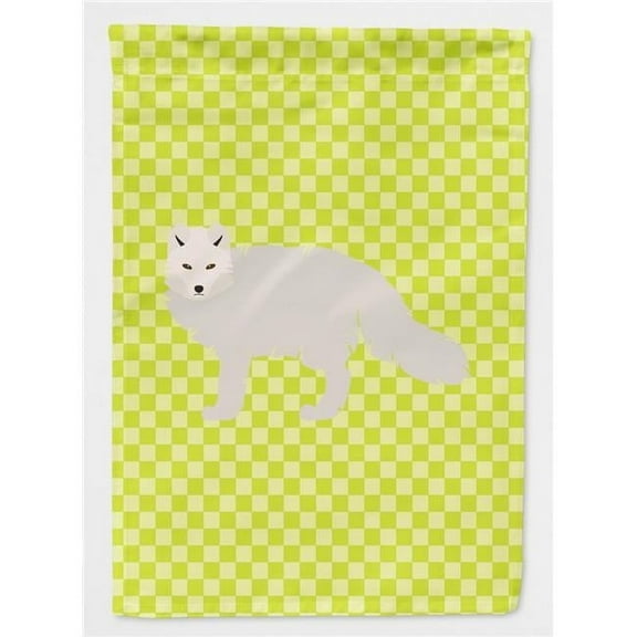 White Arctic Fox Green Flag Garden Size