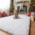 thumbnail image 1 of White Area Rug for Living Room,5x8 Rug,Fluffy Thick Rug for Bedroom,Soft Indoor Furry Rug for Kids Room,Teen,Women,Shag Modern Cool Rug for Nursery Playroom Classroom,Carpet, 1 of 12