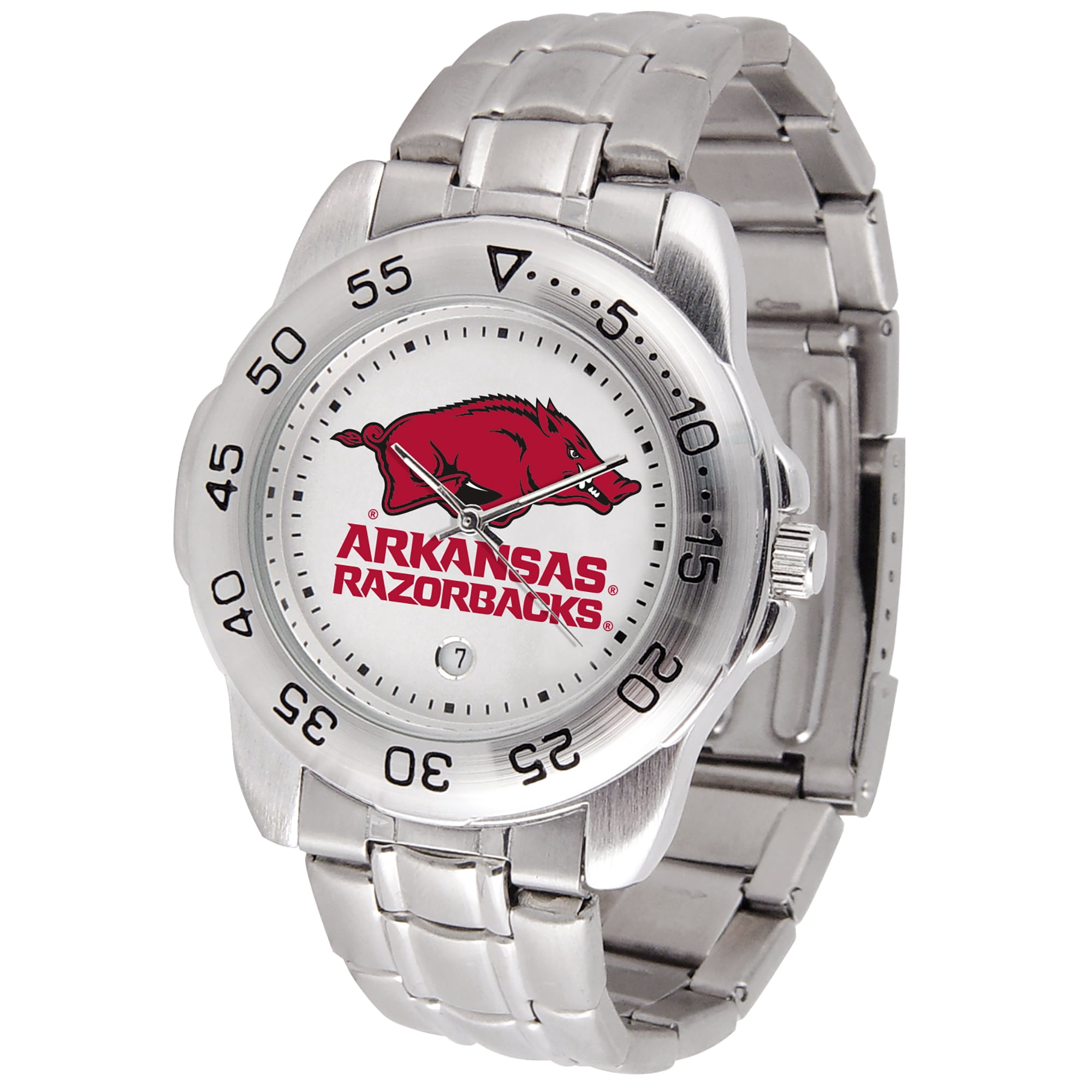 Watchmaker Razorback White Arkansas Razorbacks Sport Steel Watch - Walmart.com