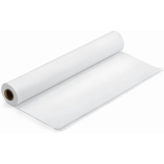 White Art Craft Paper Roll, 17.5 Inch x 50 Feet Drawing Easel Paper, Bulk White Wrapping Paper, For Drawing, Painting, Doodles, Gift Wrapping, Table Runner, Bulletin Board, Office, Classroom