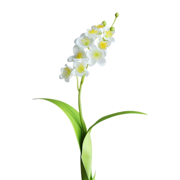 White Artificial Bellflower Decor, Realistic Fake Wind Bell Flower for Vase Home Wedding Table Centerpiece