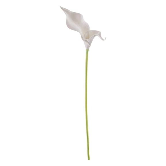 White Artificial Calla Lily Flower (Calla Lily Stem, Purple Artificial Flower), Artificial Calla Lilies Flowers, Latex Flowers with Flexible Stems for Wedding Bouquets Home Decor & Centerpieces
