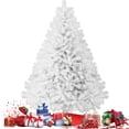 White Artificial Christmas Tree 7ft Premium Unlit Hinged Spruce Full white-artificial-christmas-tree-7ft-premium-unlit-hinged-spruce-full