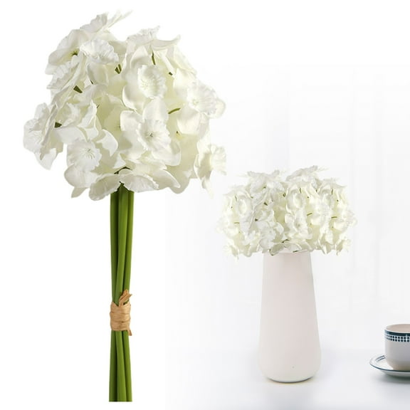 White Artificial Daffodil Flowers, Artificial Daffodils Bouquet Flowers for Home Decor Wedding Spring Table Centerpiece Faux Arrangement