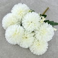 thumbnail image 1 of White Artificial Dahlia Bouquet 14 Inch Maintenance Free Faux Flowers For Home Decor Table Centerpiece, 1 of 6