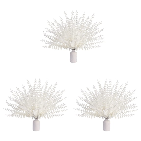 White Artificial Eucalyptus Stems,108Pcs Faux Eucalyptus Branches Leaves Arrangement Wedding Bouquet Decor
