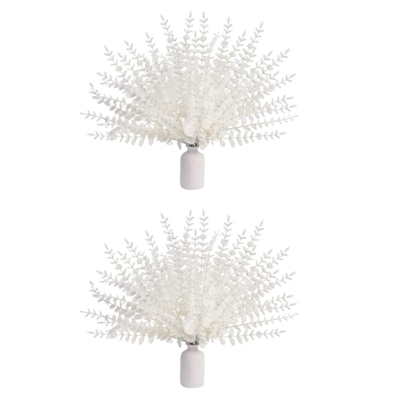 White Artificial Eucalyptus Stems,72Pcs Faux Eucalyptus Branches Leaves  Arrangement Wedding Bouquet Decor