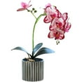 thumbnail image 1 of White Artificial Orchids Flowers In Pot Faux Bendable Orchids Flowers Potted Real Touch Phalaenopsis Orchids Plants Table for Home Living Bathroom Office Decor (Rose Red), 1 of 7
