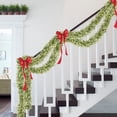 thumbnail image 1 of (Off-Season Clearance)White Artificial Rattan Hanging - 175cm Christmas Tree Fireplace Thanksgiving Party Wedding Decoration, 1 of 9