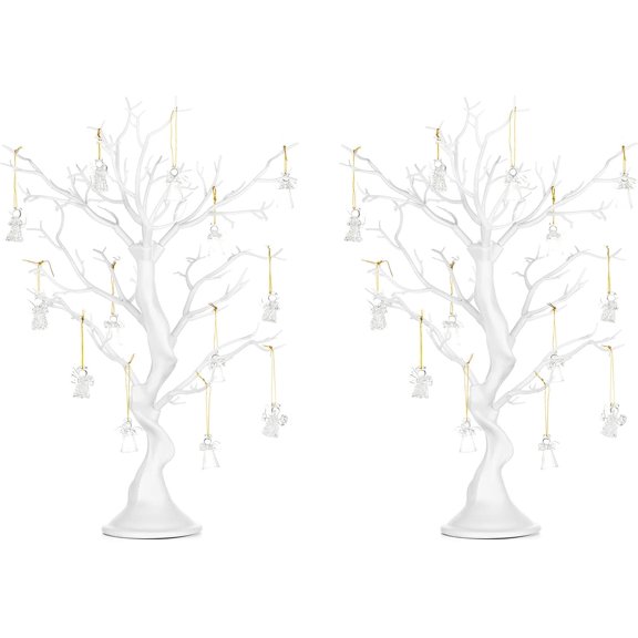 White Artificial Twig Tree Centerpiece 22.8 Inches Tall 2 Pack