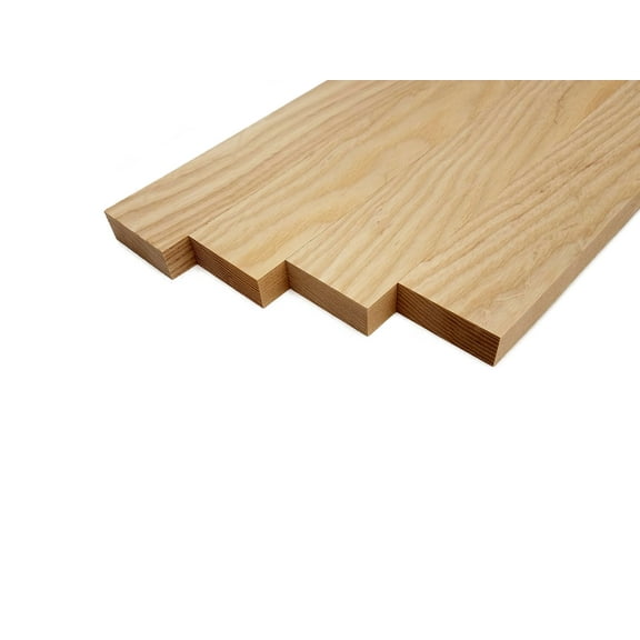 White Ash Lumber Board - 3/4" x 2" (4 Pcs)
