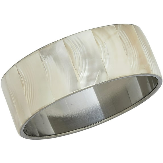 White & Asst Colors Handcrafted Troca Shell 1" Bracelet