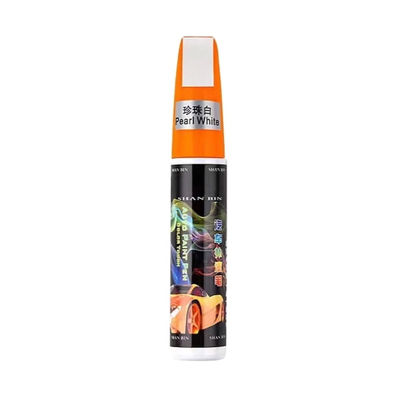 White Automotive Touch-Up Pen With Scratch Remover Function For Car Paint Maintenance And Repair