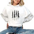 thumbnail image 1 of White Autumn Abstract Pine Graphic Sweatshirt Print hoodie womens S-2XL for Daily Wear Tops, 1 of 4