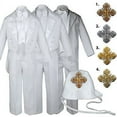 thumbnail image 1 of White Baby Toddler Boys Easter Christening Baptism Formal Tuxedo Suits Cross Hat, 1 of 5