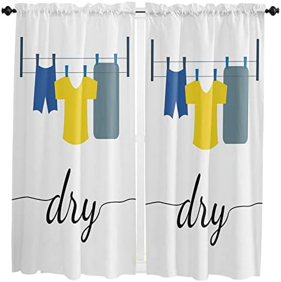 White Backdrop Window Tier Curtains 24 Inches Long Set of 2 Panels Half