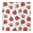 thumbnail image 1 of White Background Football Helmets Pattern Square Fitted Tablecloth with Elastic Edge,Square Table Cover,Washable Elastic Table Cover for Home Kitchen Party Decor 36"x36", 1 of 6