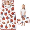 thumbnail image 1 of White Background Football Helmets Pattern Toddler Nap Mats for Kids Preschool,Sleeping Mat Bag or Kids,Toddler Sleeping Bag,Toddler Nap Mat or Daycare, 1 of 6
