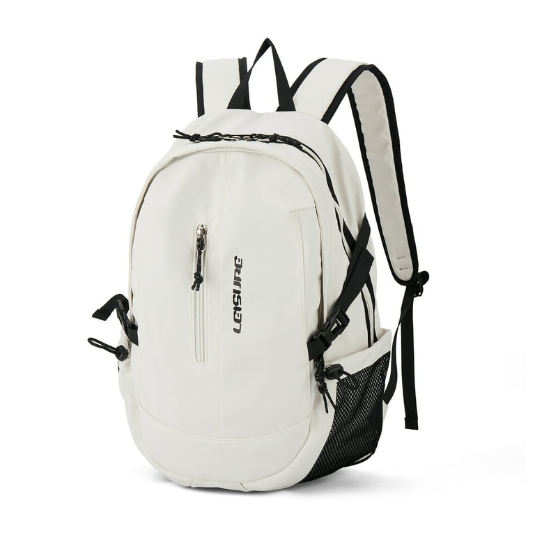 White Backpack For Women Men, Travel Backpack Water-Resistant