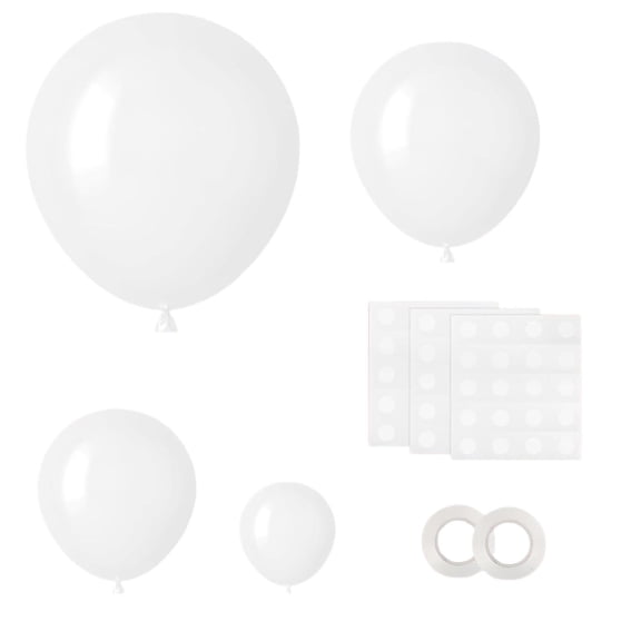 White Balloon Arch Kit Balloons for Balloon Arch Decorations Birthday Party and Wedding Arch Decor All Supplies Included 129 Piece Set