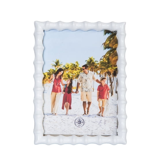 White Bamboo 5x7 Photo Picture Frame