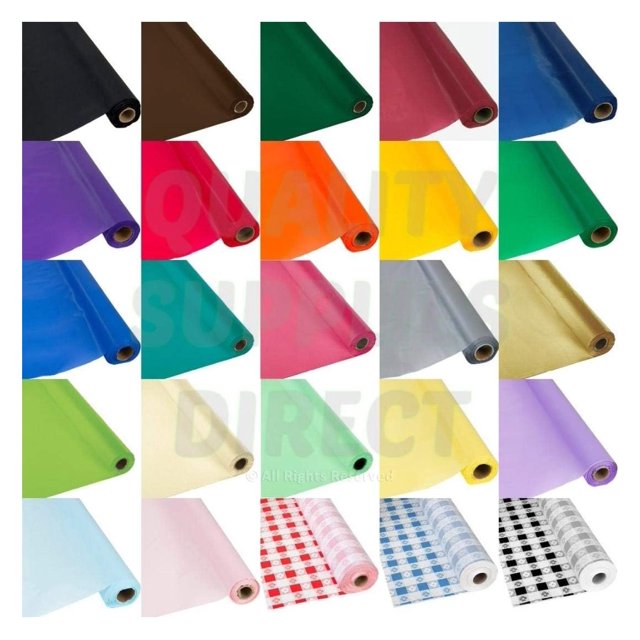 White Banquet Tablecloth Roll300 Feet Long (26 Colors) NO Folds or Creases (Super UP