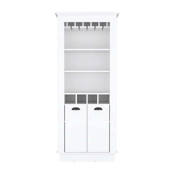 White Provo Bar Cabinet - Organize Wine and Accessories in Home