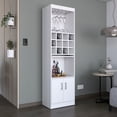 thumbnail image 1 of White Bar Cabinet with Wine and Snack Storage / Functional for Living and Kitchen Spaces, 1 of 4