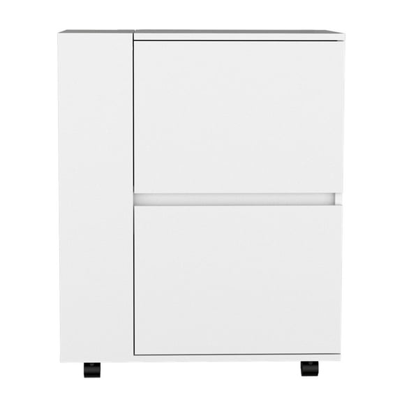 White Bar Cart For Living Room - Dual Cabinet Storage Unit, Versatile Functionality Beverage Service, Mobile With Rolling , Simple Setup Instructions , Finish Storage, Style Parties, Rotatable Easy