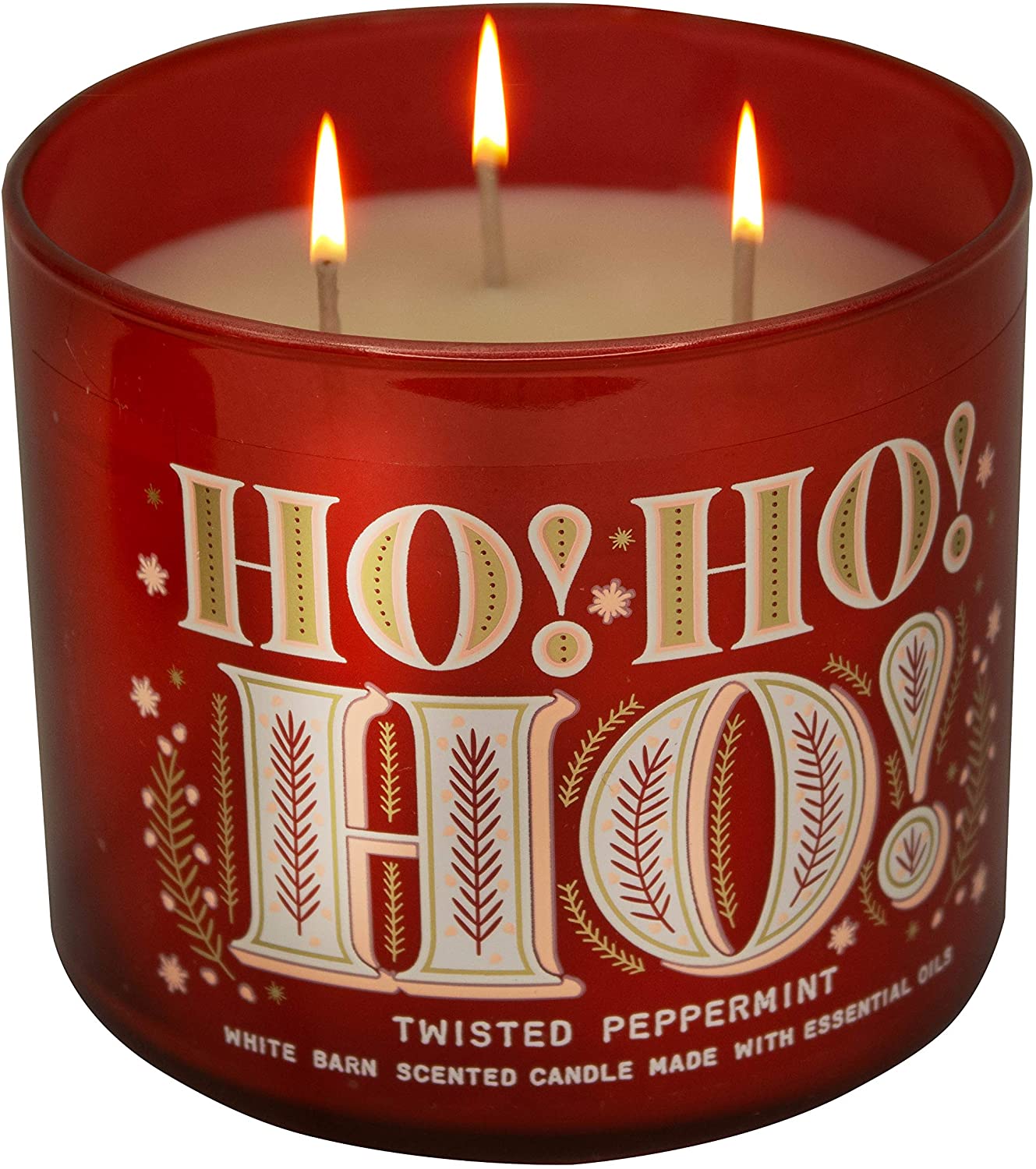 White Barn 3-Wick Candle w/Essential Oils - 14.5 oz - 2020 Holidays Scents! (Twisted Peppermint) - image 1 of 7