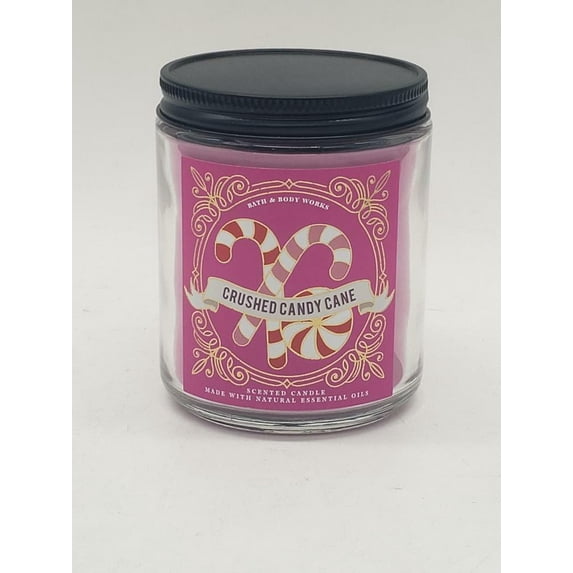 White Barn Bath and Body Works, 1-Wick Candle w/Essential Oils - 7 oz - (Crushed Candy Cane)