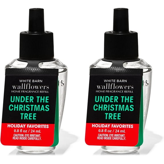 White Barn Bath and Body Works Under The Christmas Tree Wallflowers Home Fragrance Refill Bulbs - Lot of 2