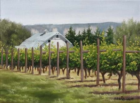 White Barn Canvas Art - Julie Peterson (18 x 24)