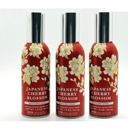 White Barn JAPANESE CHERRY BLOSSOM [3-PACK] Concentrated Room Spray 1.5 Ounce--Bath and Body Works