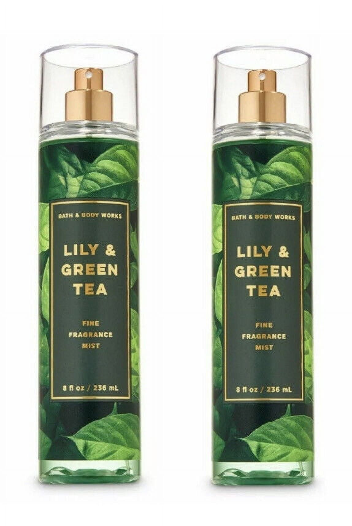 White Barn LILY & GREEN TEA [2PACK] Fine Fragrance Mist 8 Fluid OunceBath and Body Works