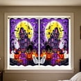 thumbnail image 1 of White Base Pumpkin Witch Hat Bat All Over Kitchen Curtain,Short Panel Window Valance for Sink,Breakfast Nook,Home Decor, 1 of 5