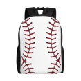 thumbnail image 1 of White Baseball Backpack Travel Bag For Men Women Lightweight Back Pack With Laptop Compartmen, 1 of 7