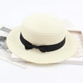 thumbnail image 1 of White Baseball Cap Ladies Women'S Summer Solid Hat Top Sun Visor Straw Beach, 1 of 2